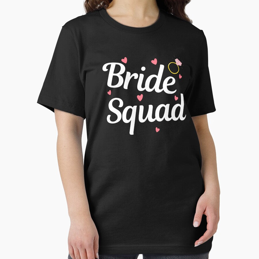 Bride Squad Design - Stylish & Sassy Graphic for Bridal Crew on Black by Pixie-agenca