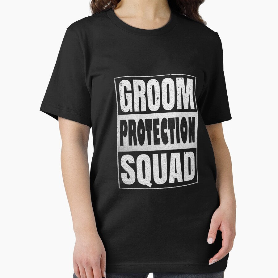Groom Protection Squad - Funny Grooms Bachelor Party Gift print by Grabitees