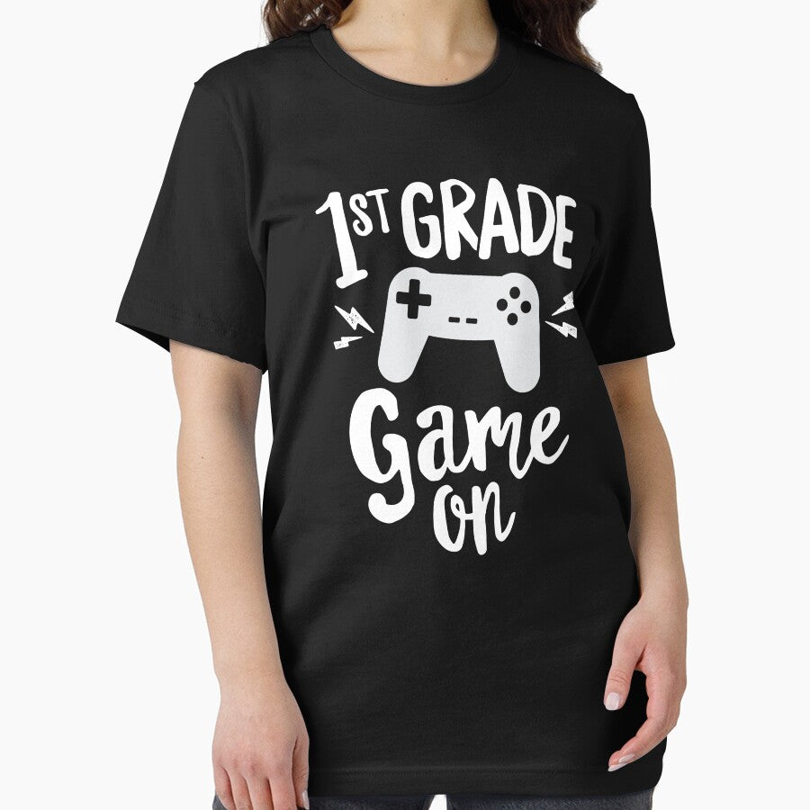 1st Grade Game On Back to School T-Shirt Gaming Gamer First by 14thFloor