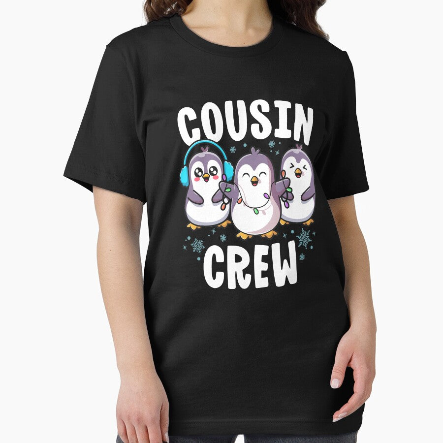 Cousin Crew Christmas Tshirt Funny Xmas Vacation Penguins by 14thFloor