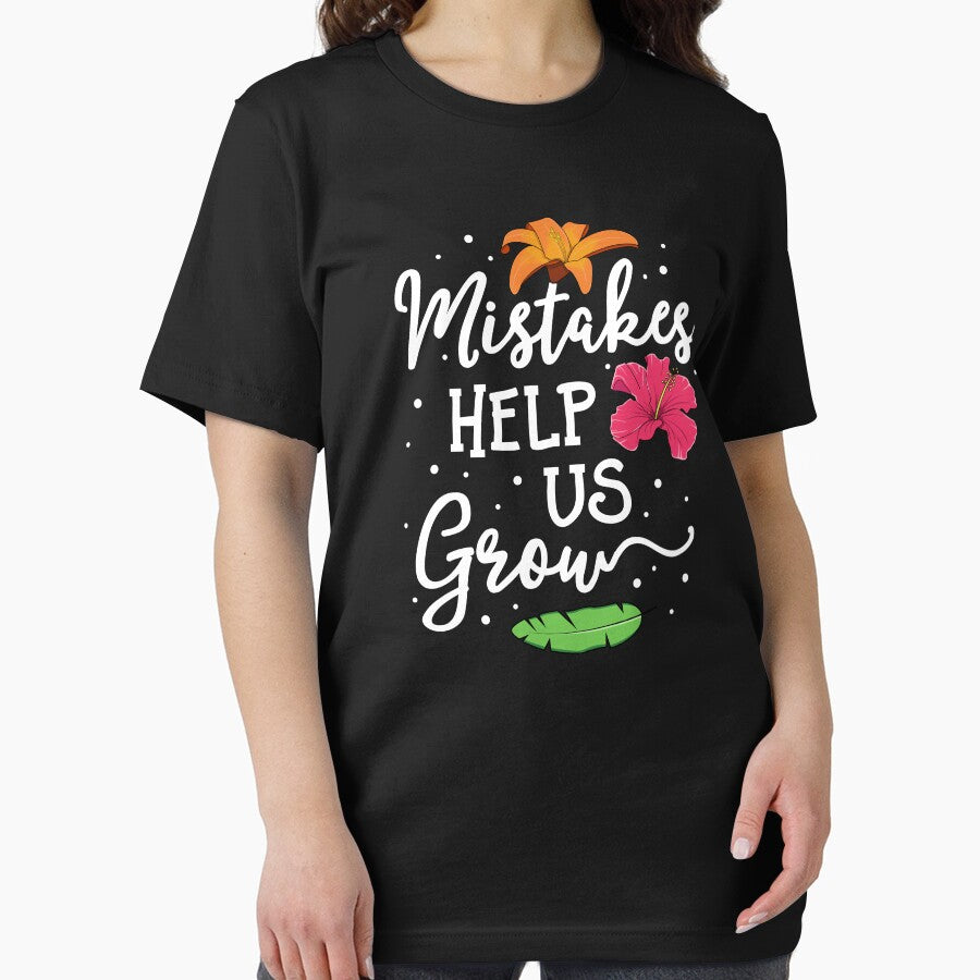Mistakes Help Us Grow Teacher T-Shirt Kindness Mindset by 14thFloor