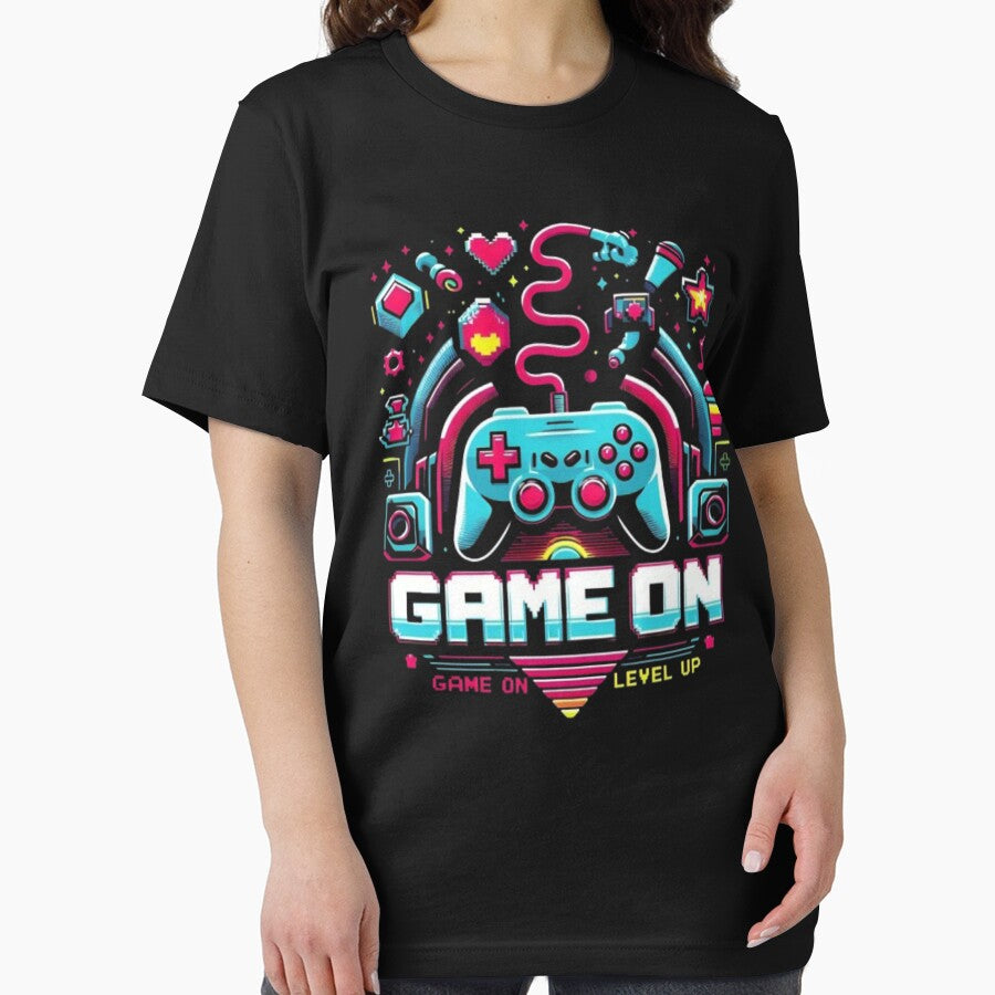 Game On T-Shirt Fashion Design for Gamers | Level Up Gamer Shirt | Gift for Video Game Lovers | Gamer Shirt, Birthday Matching, by RareTshirtStore