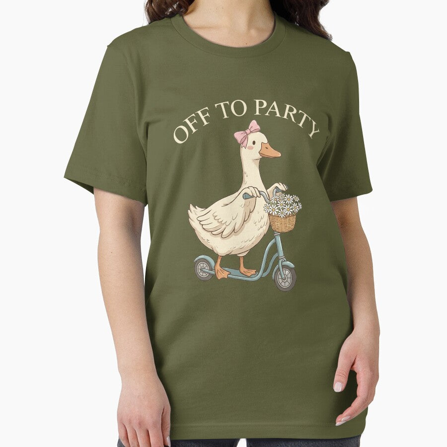 Off To Party Silly Goose Bridesmaid Shirts Funny Goose Bachelorette Party Tee Matching Bridal Party Gift Bach Weekend Wedding T-Shirt by LessIsLoud