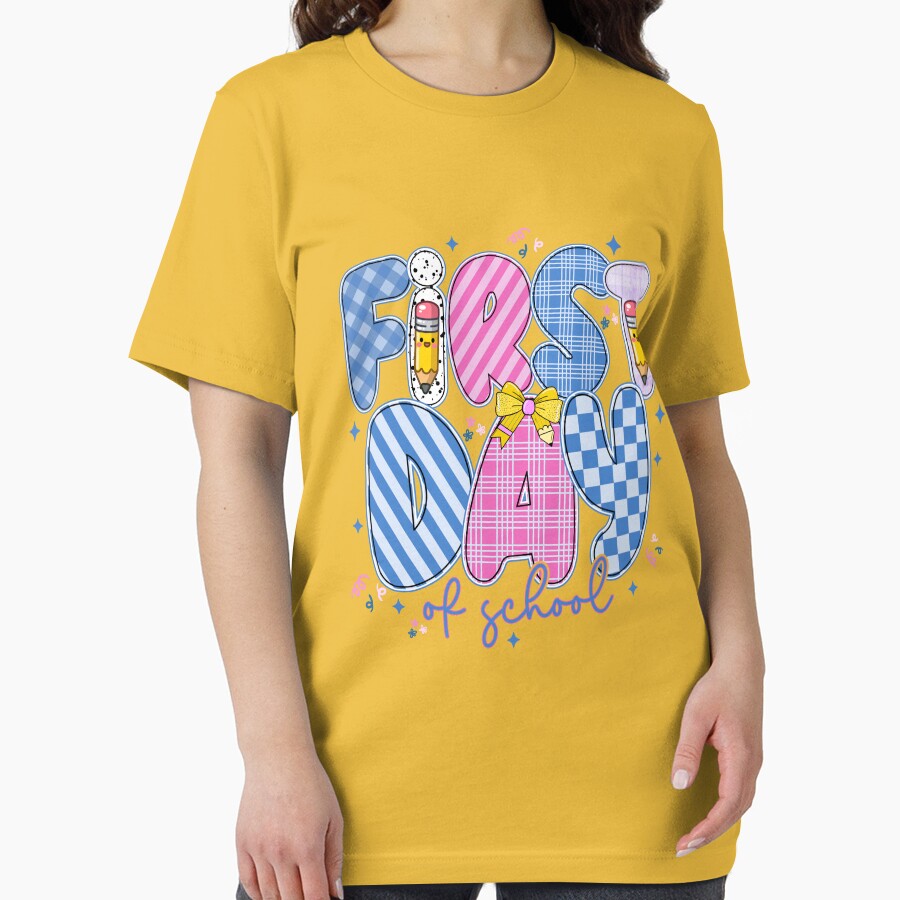 Cute First Day of School Retro Teacher Kids by VibranPalette