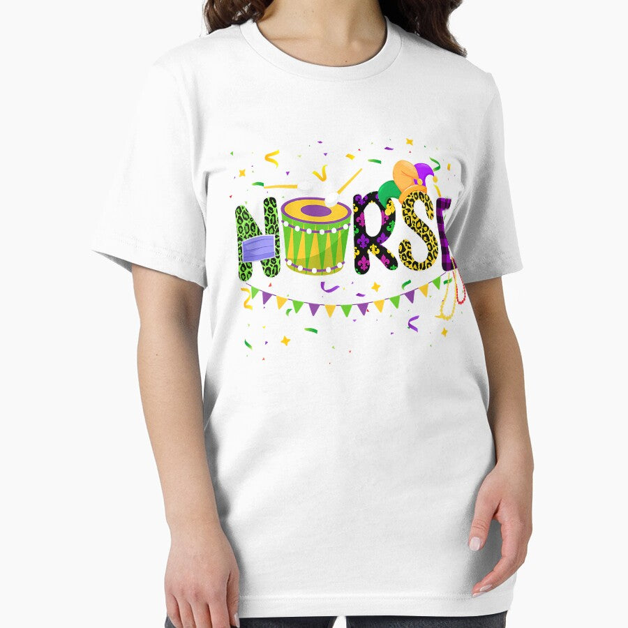 Nurse Mardi Gras Mask And Beads Funny Stethoscope by JodyBoling
