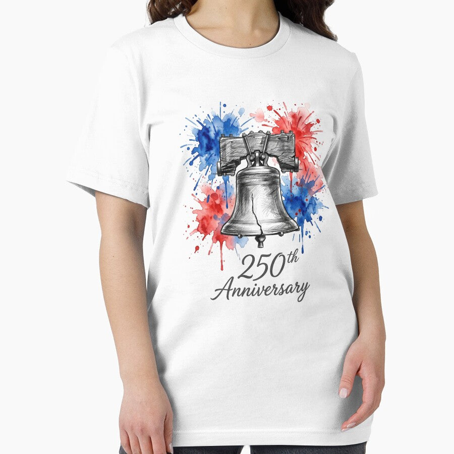 Liberty Bell 250th Anniversary Watercolor Sketch USA 1776 to 2026 Patriotic Celebration Art by Cozy-Old-Pub