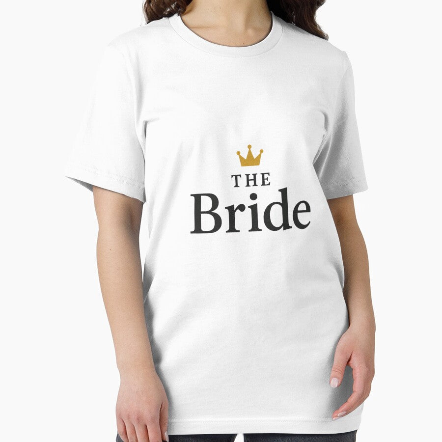 The Bride T-Shirt – Minimal Crown Design for Wedding & Bachelorette Party by AstroGlamStudio