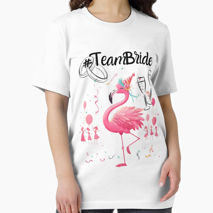 Flamingo, TeamBride, Bachelorette Party Classic T-Shirt, by pic-ture4you