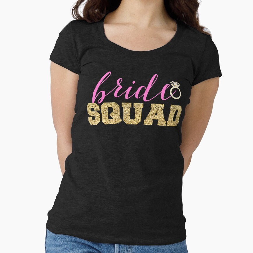 Bride Squad Gold Glitter - Team Bride - Bridesmaid - Bachelorette Party by zenspired
