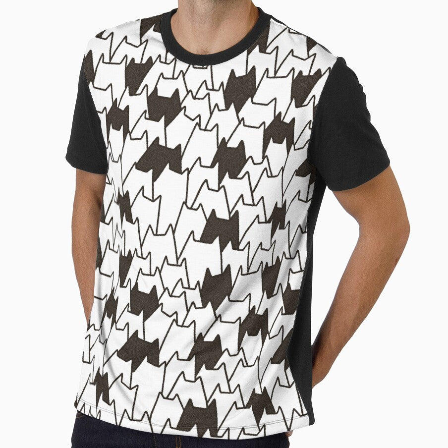 Cute Cat Lineart Pattern – Minimal Hand-Drawn Kittens by KaosK
