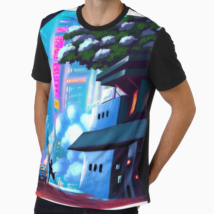 Cyberpunk Neon City Night Procreate Art by ExploreAura Studio