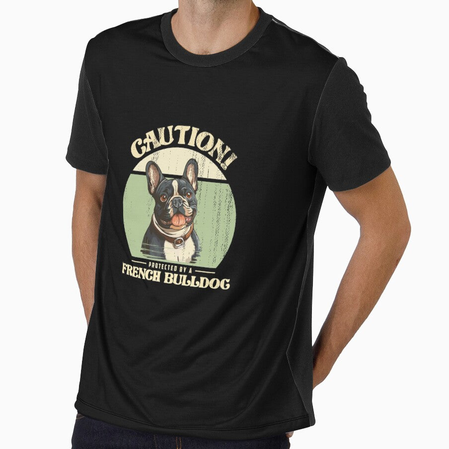Retro French Bulldog Illustration Art by Hansani Nuwanmini Jayawickrama