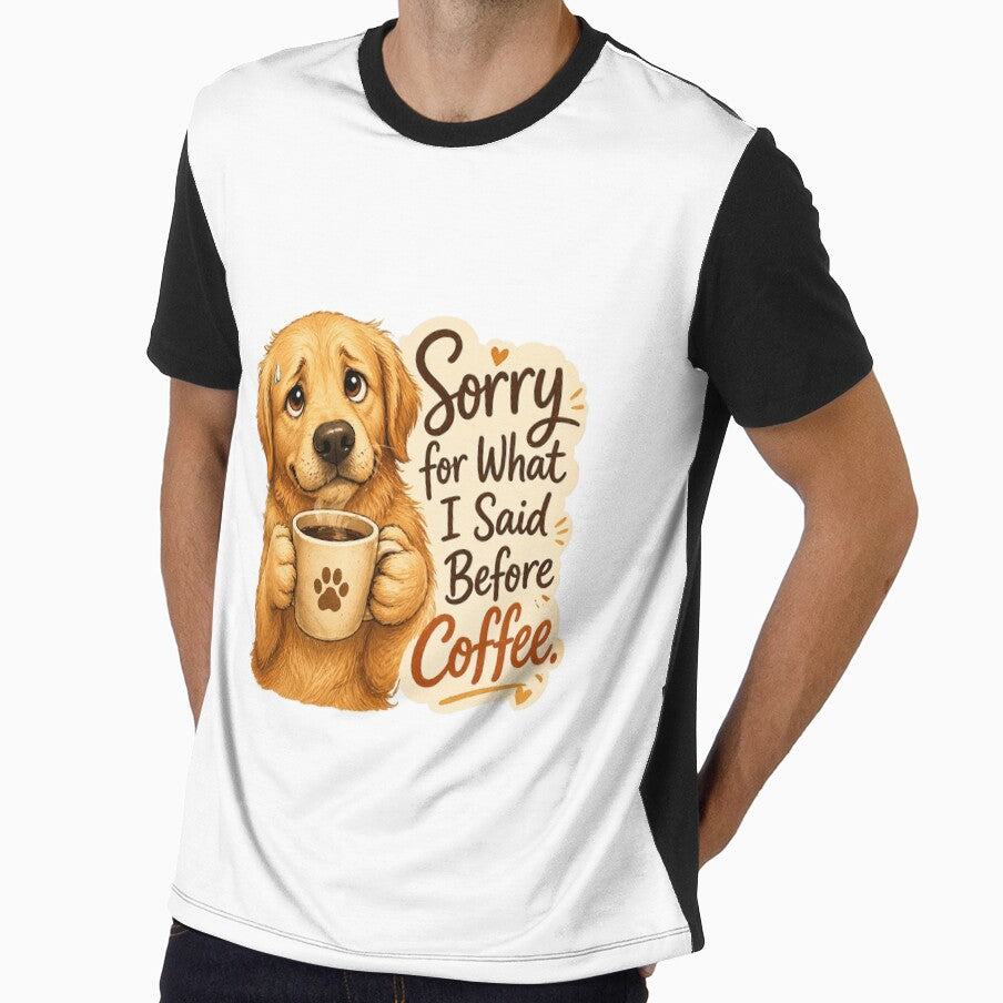 Golden Retriever Sorry for What I Said Before Coffee Funny Gift by Gentlestate