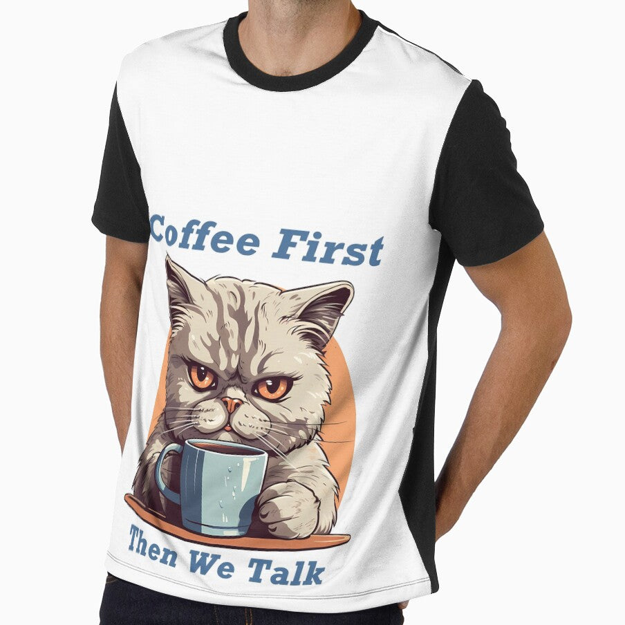 Coffee Cat — Funny Cat Coffee Lover Sticker Gift for Cat Mums by Twenty93
