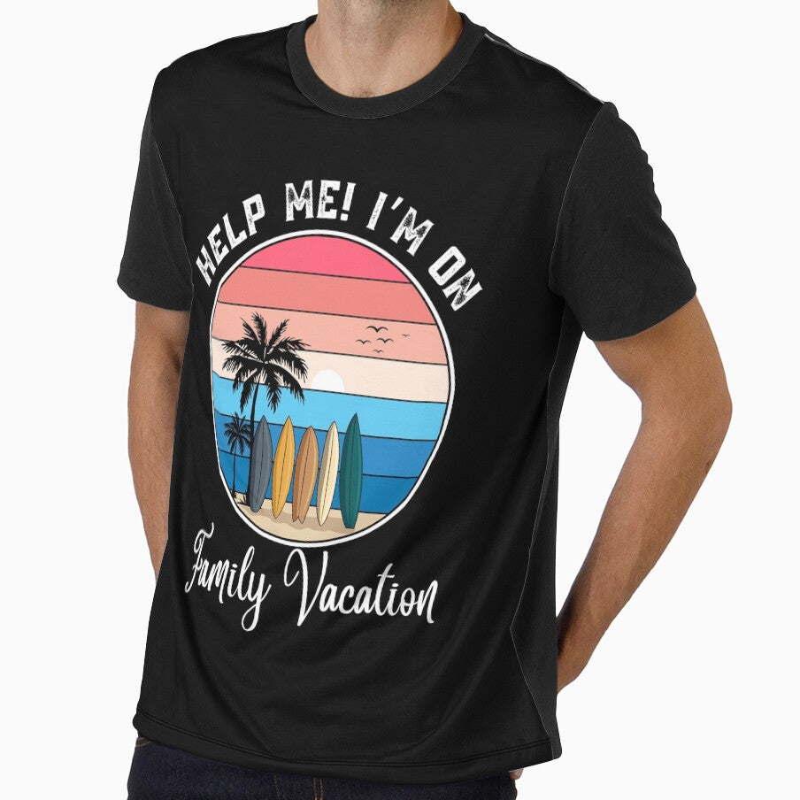 Help Me! I'm on Family Vacation Vintage Summer Beach Trip by thebest-2studio