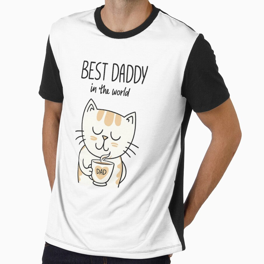 Best Daddy in the World Cute Cat Dad Coffee Lover by Grump and Co