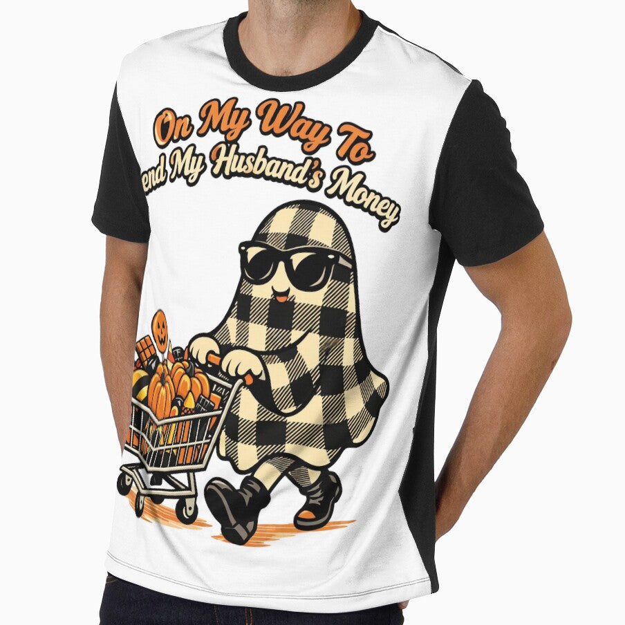 Spend My Husband's Money , Ghost | Funny Sassy Halloween Design by MOCH- ART