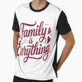 Family Is Everything – Heart Typography Family Quote by InspiredCreatives