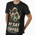 Mischievous Siamese Cat Coffee Schedule Funny Tee by Retro Rascals Co.
