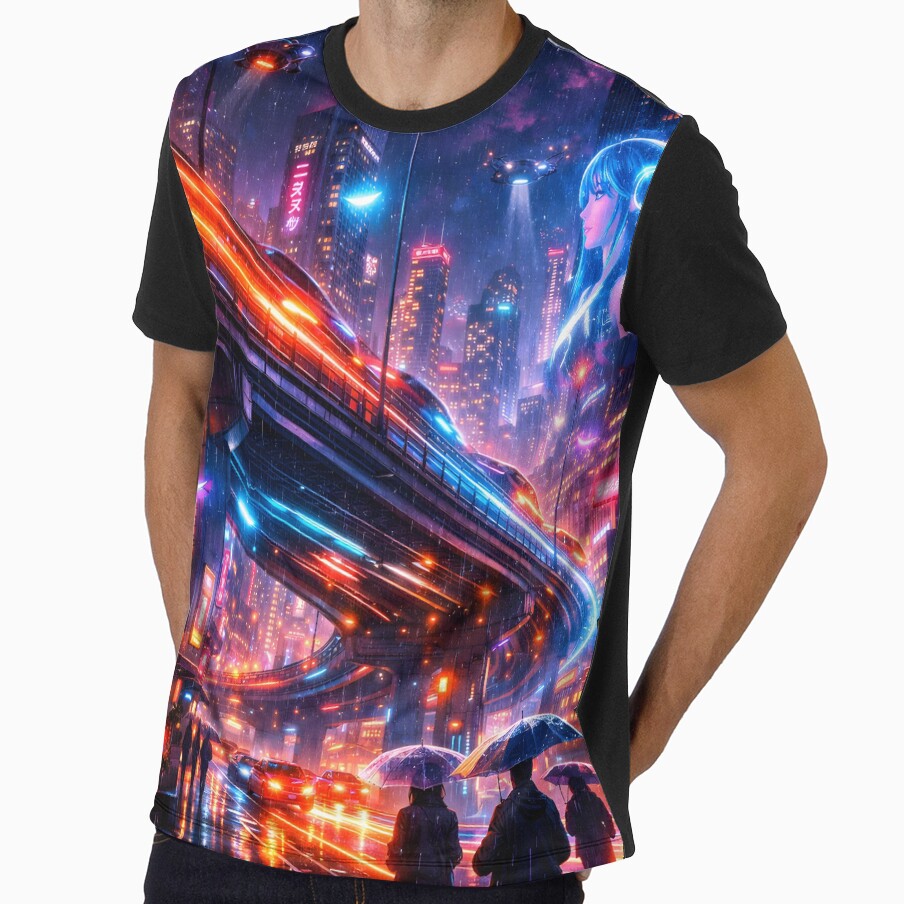 Neon Overpass — City of Light Trails by Neo Tokio
