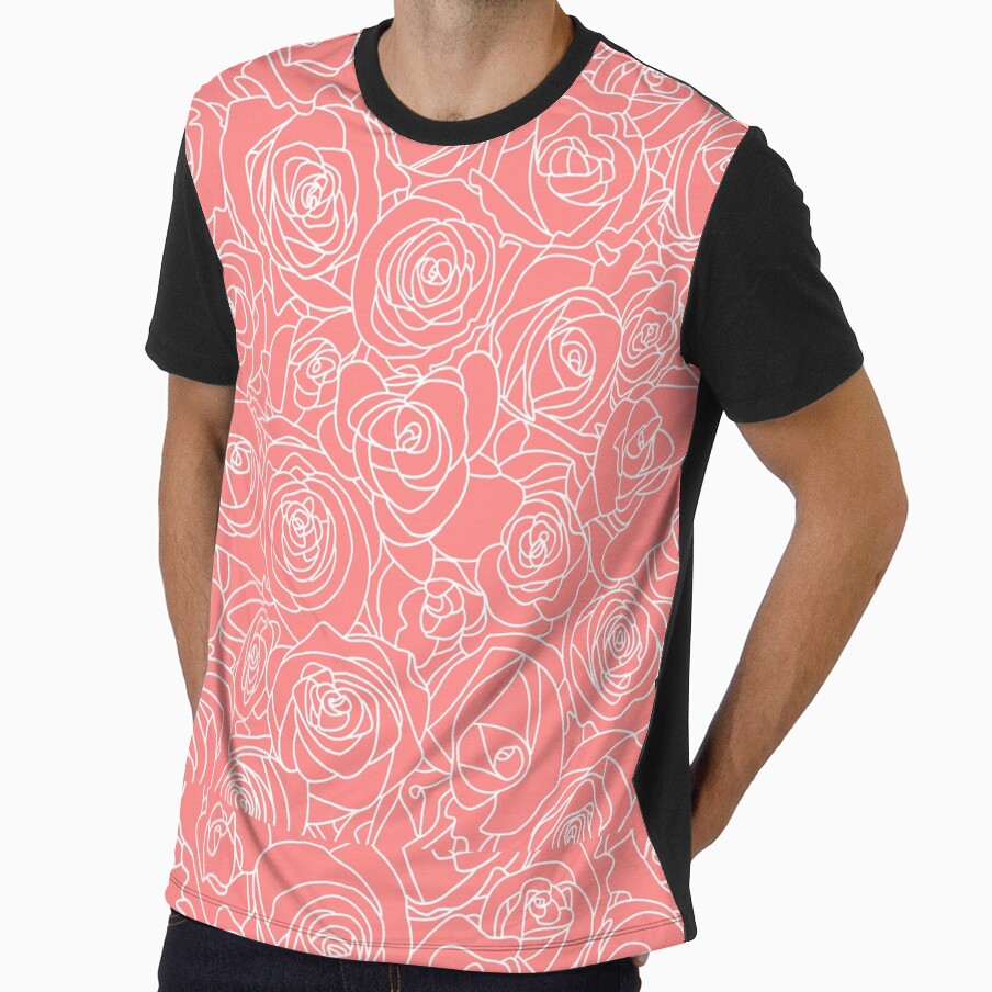 Roses white on pink by flotsamm