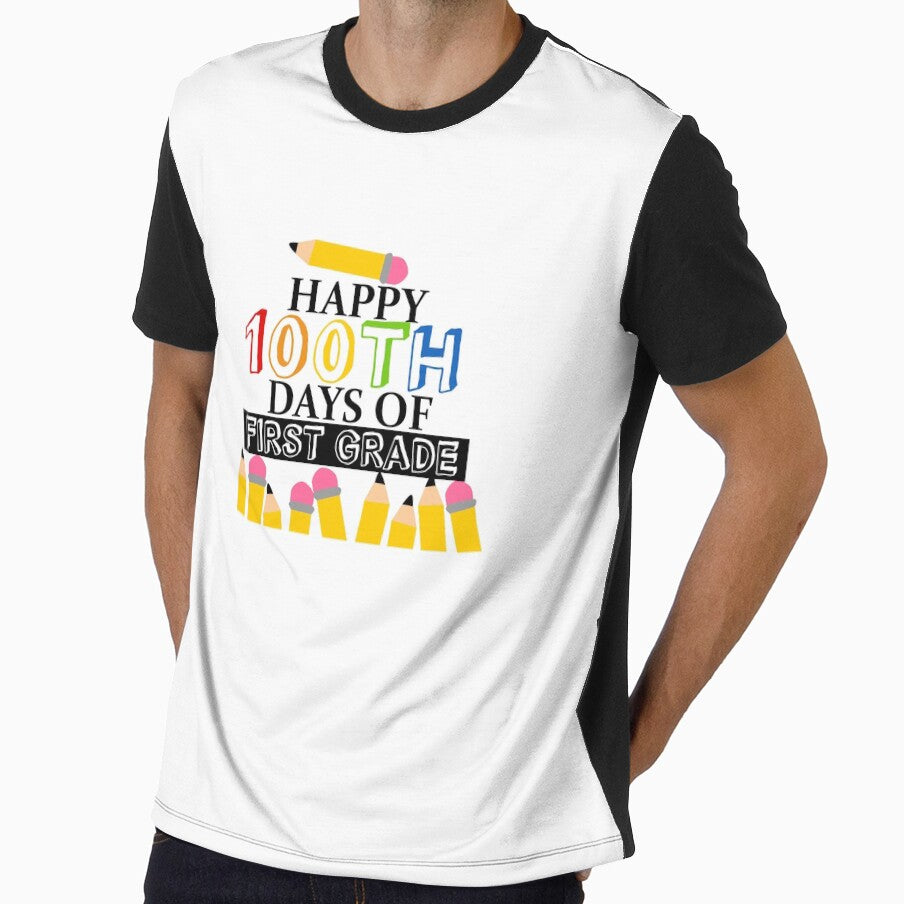 Happy 100th Day of First Grade Elementary Teacher 1 by hadleydesigns