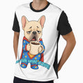 Don't Talk Until Coffee Funny French Bulldog T-Shirt by Leogasup