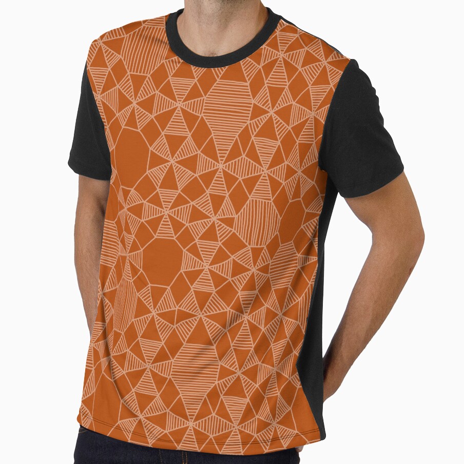 Doodle Geometrics in Burnt Orange by The Wellington Boot
