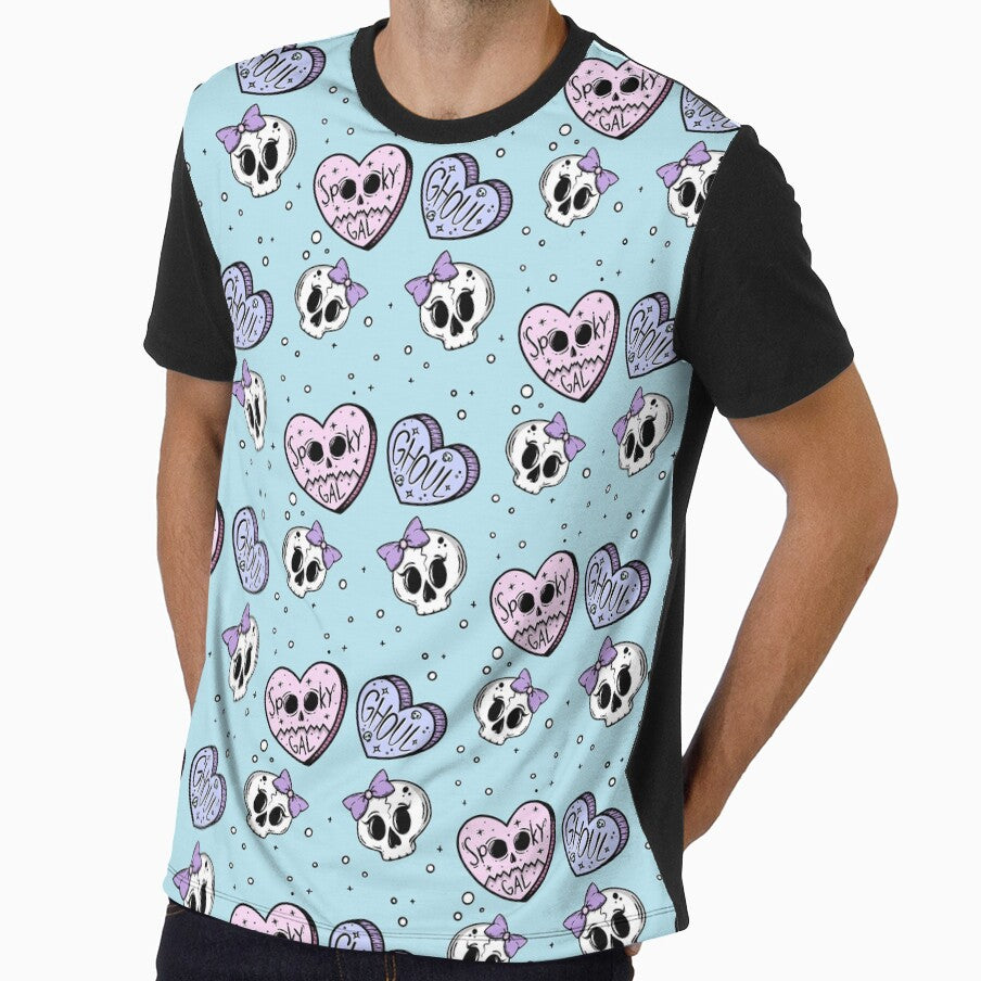 spooky gal in baby blue heart pattern by sofiahawk