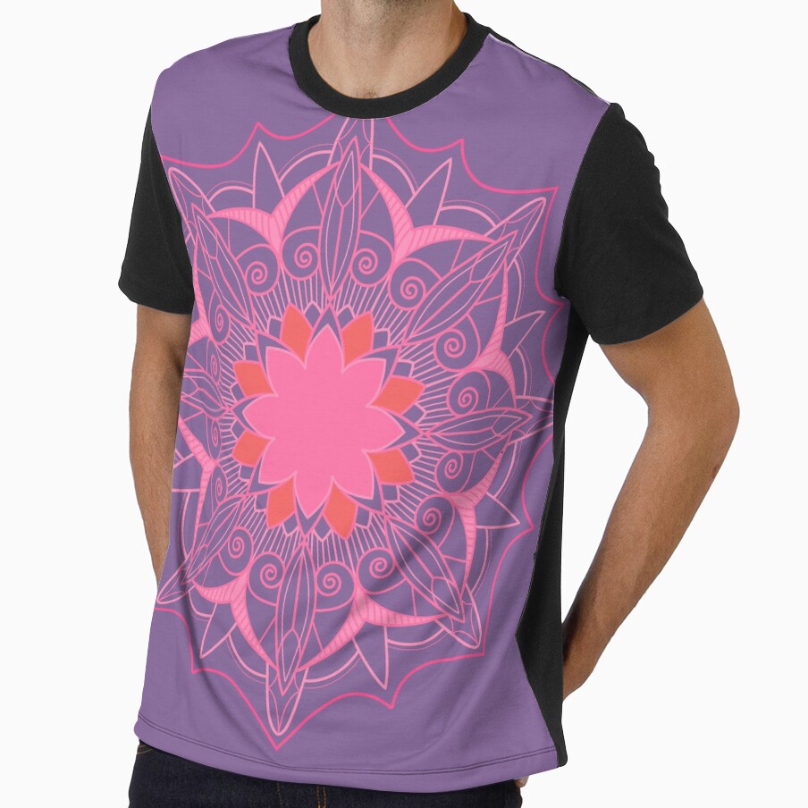 Pink & Purple Mandala Art by newburyboutique