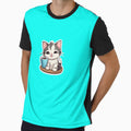 Kawaii Coffee Cat Sticker | Cute Tabby Kitten with Espresso Cup Illustration by Akbar004