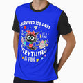 I Survived 100 Days of School Teacher Kids Funny Cat Lover by KevinorNorris