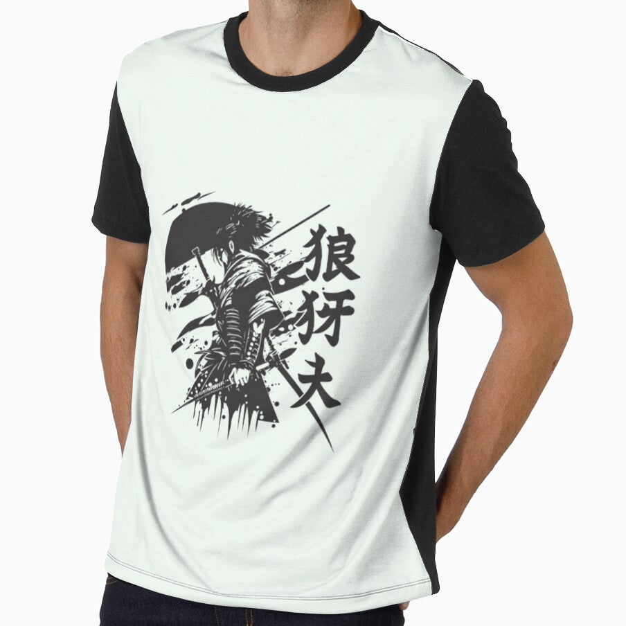 Dark Samurai Grunge Art – Japanese Warrior Streetwear Design by SoftMintDesigns