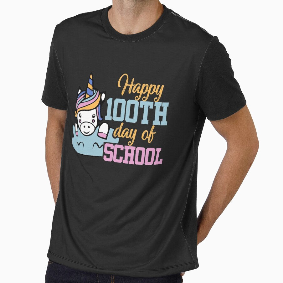 Happy 100th Day of School for Elementary Students unicorn 3 Copy Copy by hadleydesigns