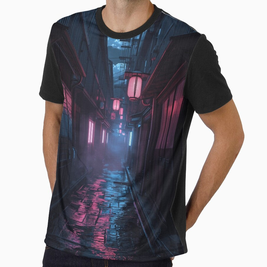Neon Lantern Alley Neo-Edo Cyberpunk Night by Element Horizon Studio