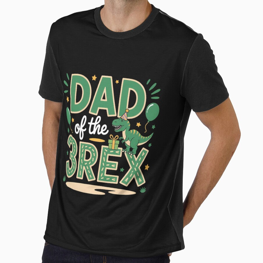 Dad Of The Three Rex Birthday Dinosaur Family Matching by papertaless