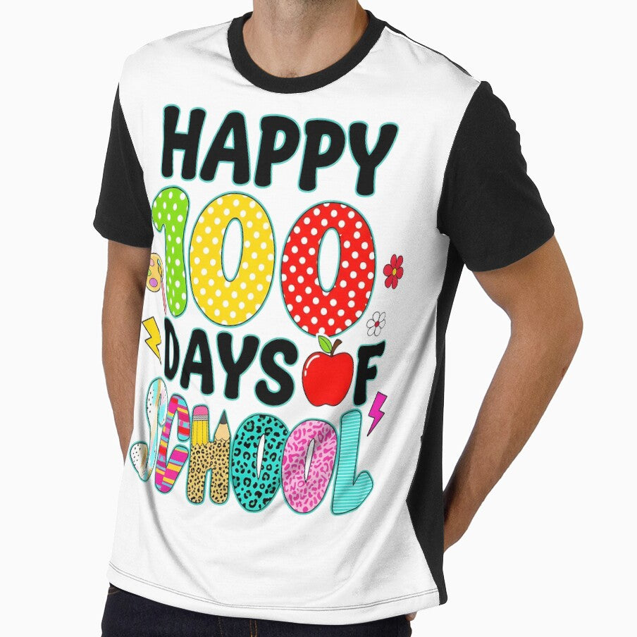 Happy 100 Days Of School Teacher Cute School by KroghDs