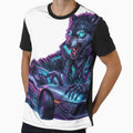 Cyberpunk Wolf Driver Neon Futuristic Street Art by novyron