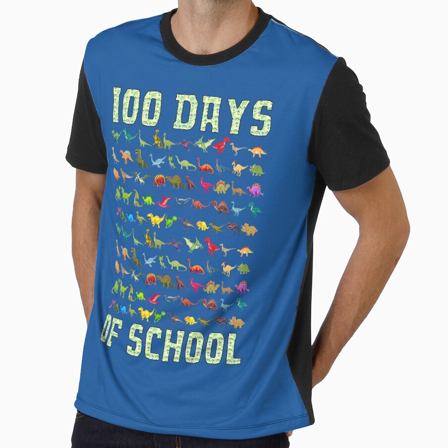 100 Days of School Dinosaur 100 Days Smarter 100th Day Kids by KevinorNorris
