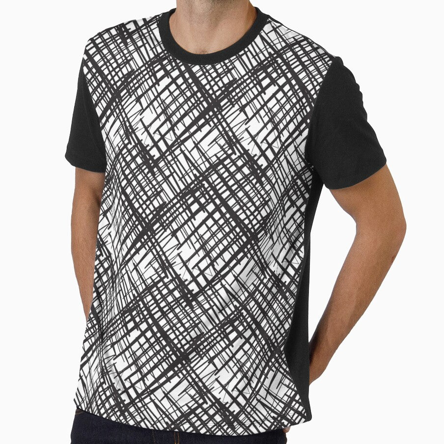 Hand-drawn Black and White Cosmic Pattern by PosterpartyCo