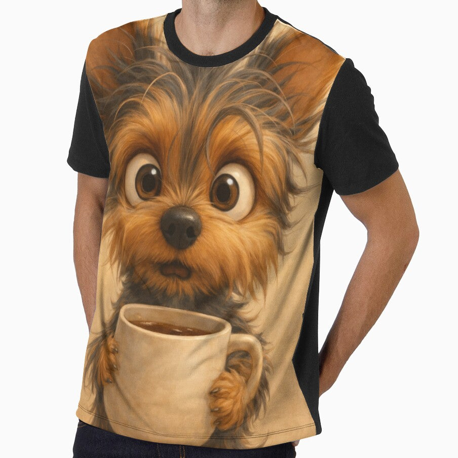 Yorkshire Terrier Coffee Lover – Cute Yorkie with Mug by Darlin8888