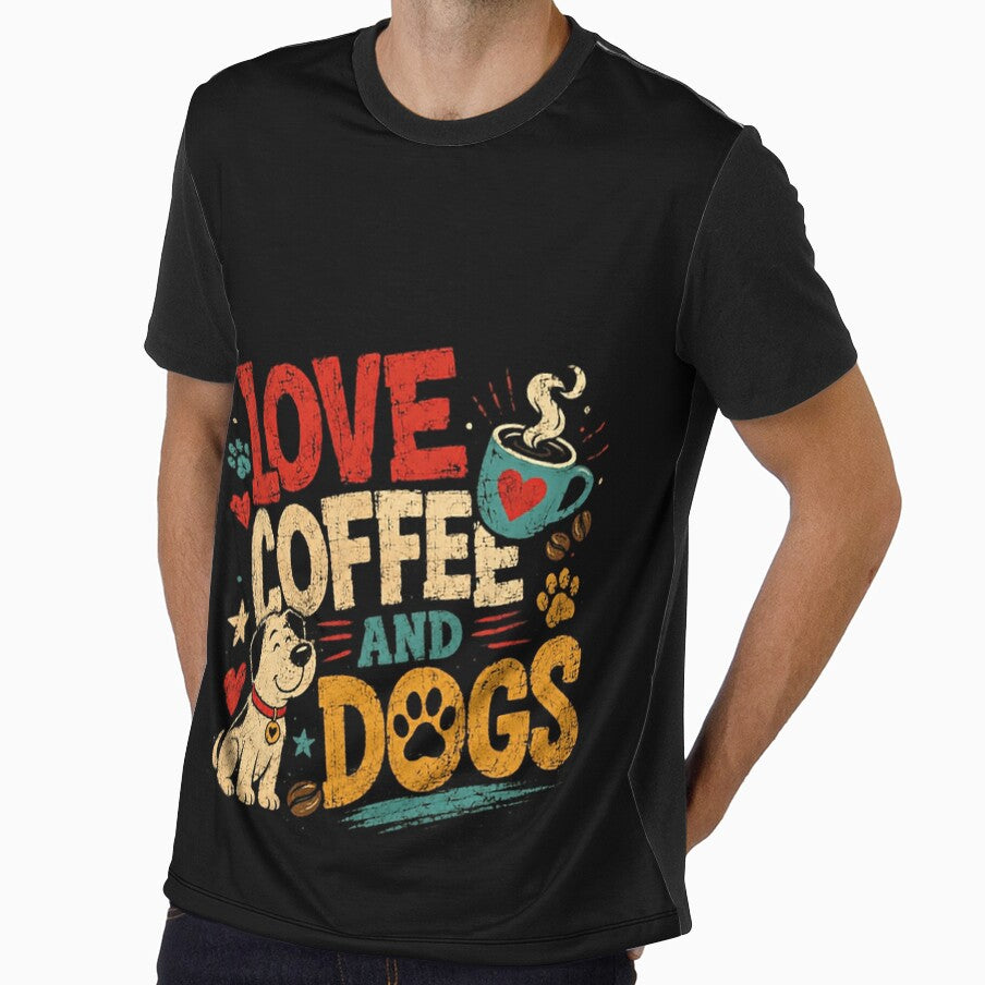 Love Coffee And Dogs Dog Owner Coffee Enthusiast Pet Parent by SkeletonsDanger