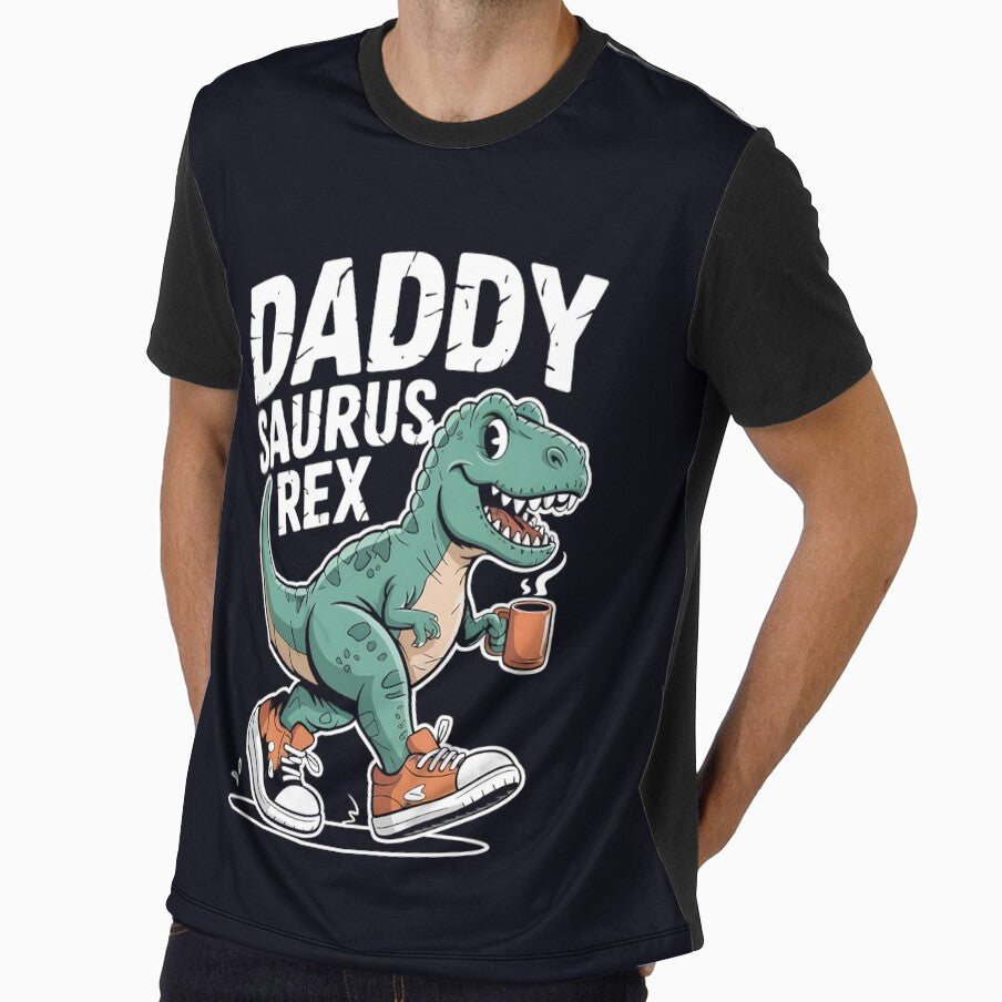 Daddysaurus Rex Coffee Walker in Sneakers Father's day by Taans-Creation