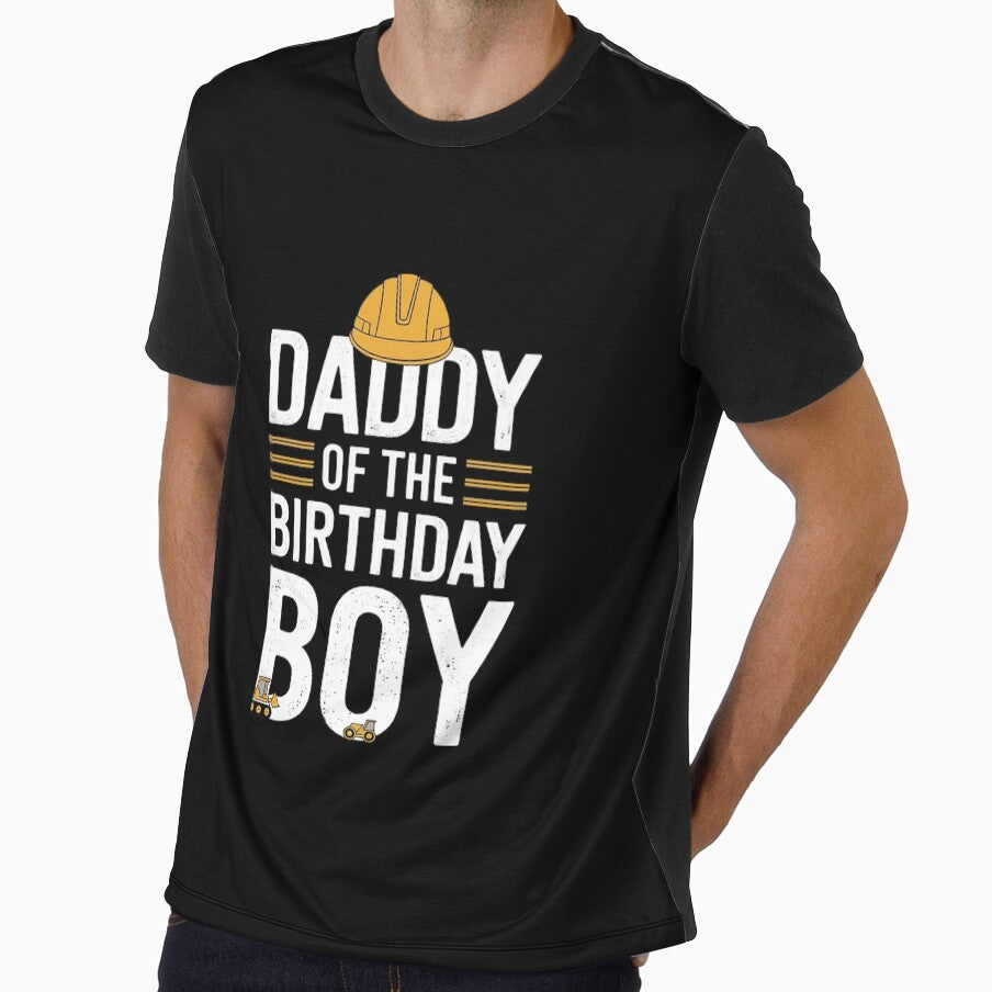 Daddy of the birthday boy matching family construction party by MythWoot