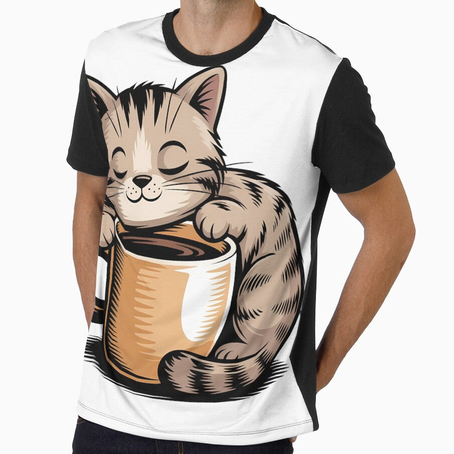 Tabby Cat Dad Fuel Coffee Sticker | Funny Morning Cat Art by GiftsForge