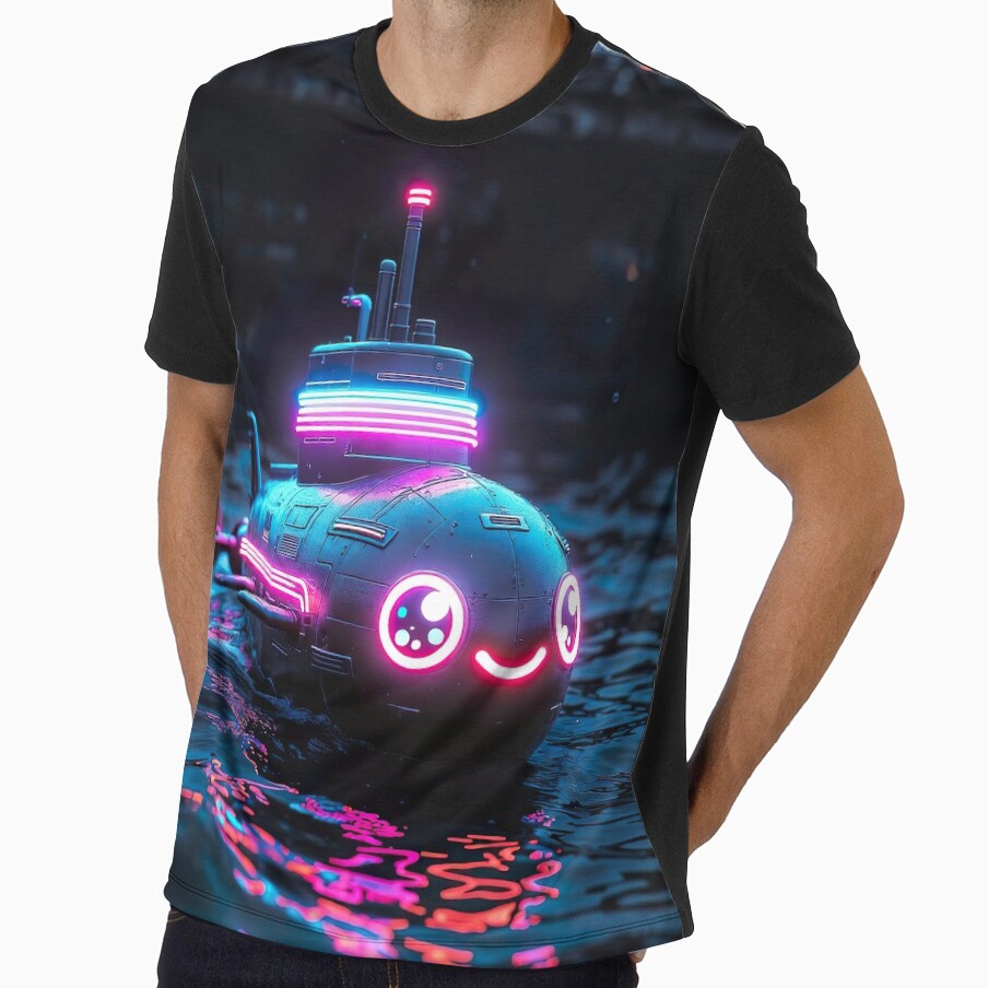 Cyberpunk Kawaii Neon Submarine – Night City Glow Baby by NordseeSteel