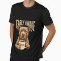 Bearly Awake Pitbull Coffee Humor by OlyvieArt