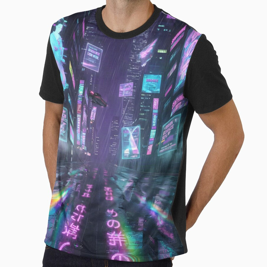 Neon Rain City – Cyberpunk Future Metropolis at Night by DreamyWallVibes