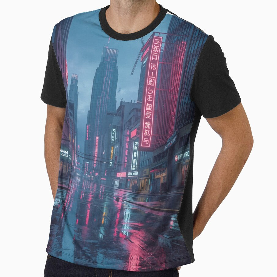Neon Cyberpunk City – Y2K Futuristic Asian Cityscape by Gadet100