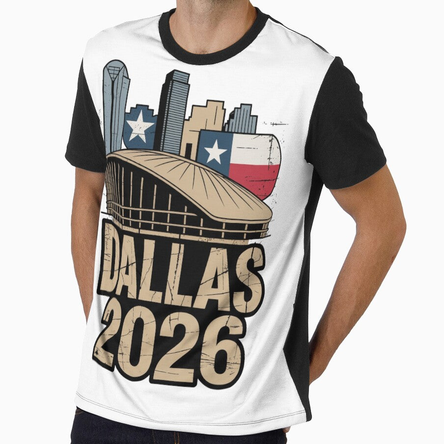 Dallas 2026 Texas Soccer Souvenir T-Shirt V7 by DarylWelsh2024